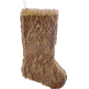 ONLY
Homespun Holiday Brown Faux Fur Stocking, 21"